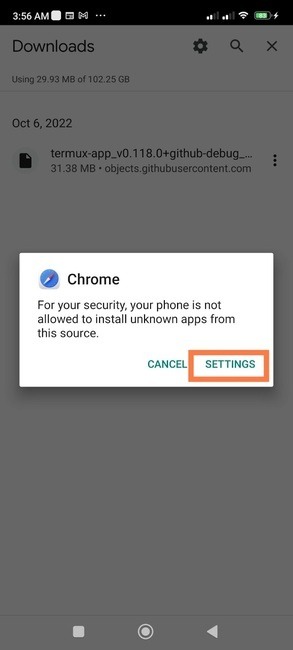 Nethunter Installing Termux