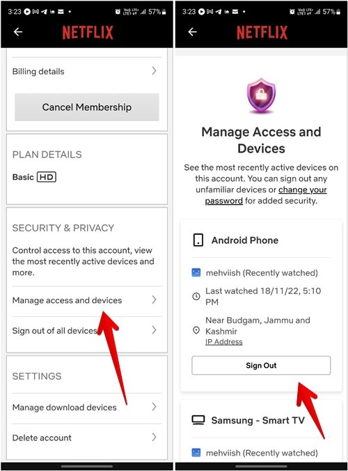 Netflix Mobile Sign Out All Devices