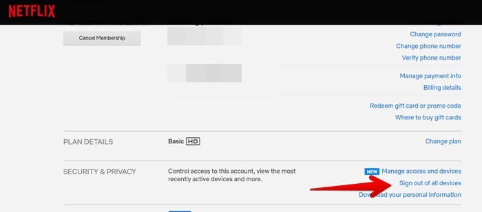 Netflix Pc Account Sign Out All Devcies