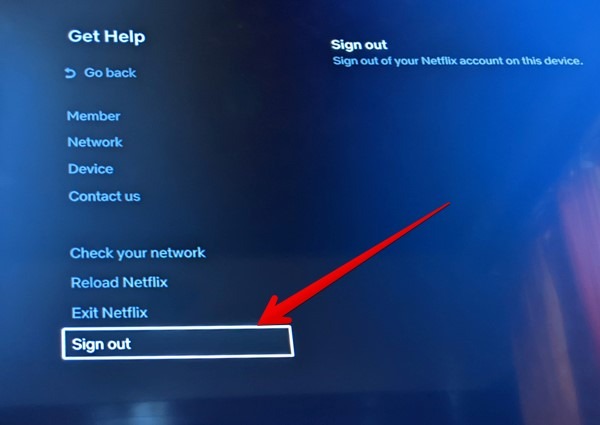 Netflix Tv Sign Out