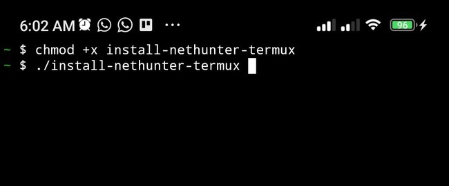 Starting Kali NetHunter on Android