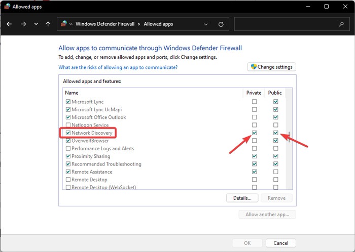 Network Network Discovery Status In Firewall