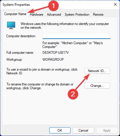 Network Select Network Id