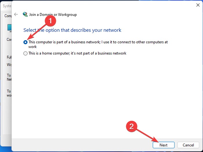 Network Select Computer