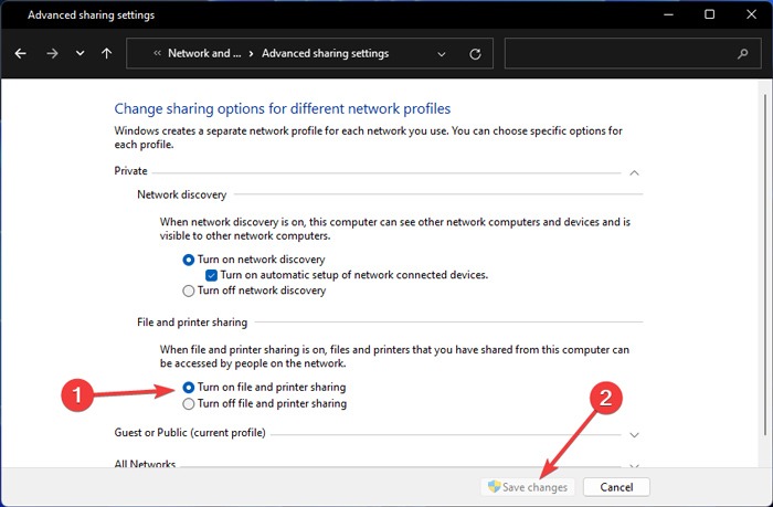Network Turn On File And Printer Sharing to Find Computers on Network in Windows 10/11