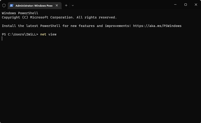 Network Net View Command