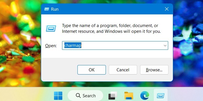Outlook Add Emojis Charmap Open Run Command