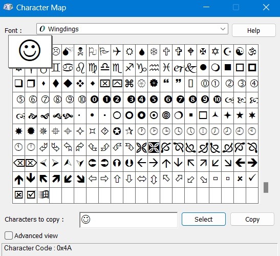 Outlook Add Emojis Charmap Wingdings Emojis Copy