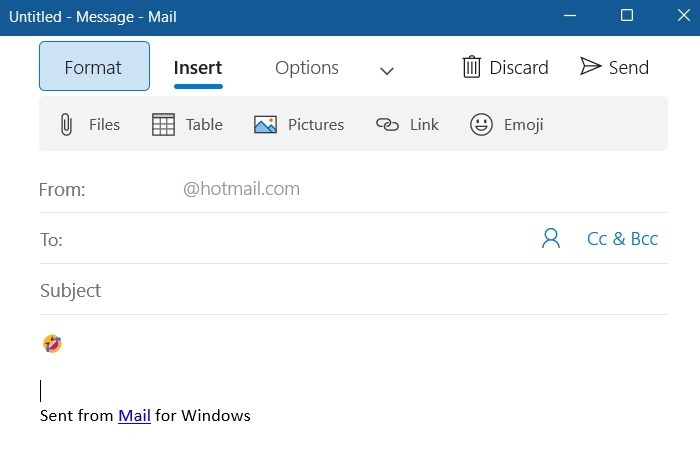 Outlook Add Emojis Mail App Windows11 Emoji Inserted