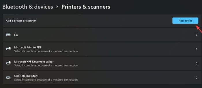 Scanner - Add Device Option For Scanner