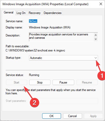 Scanner - Restarting The Service
