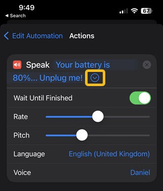 Shortcut Customize Arrow