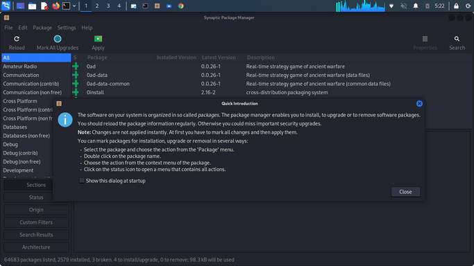 Synaptic Package Manager Quick Iintroduction