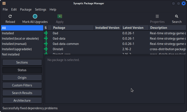 Successfully fixed all broken packages 