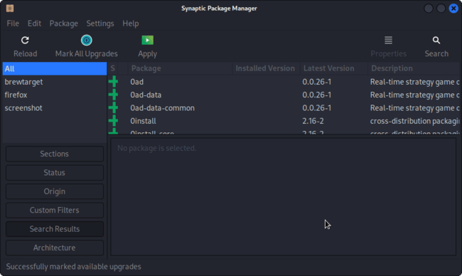 Marking all upgrades