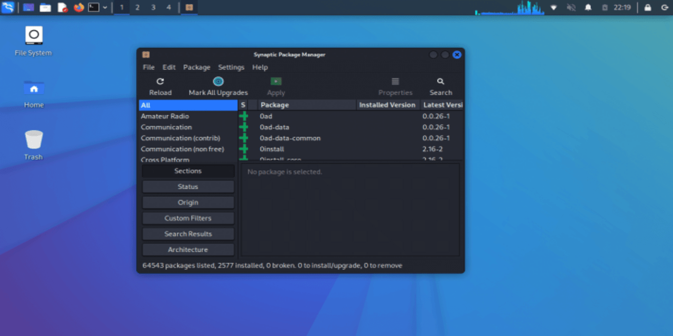 How to install synaptic package manager in Kali Linux