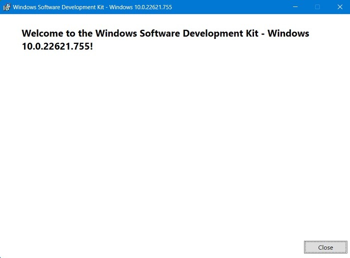 Unexpected Store Installation Successful Winsdk