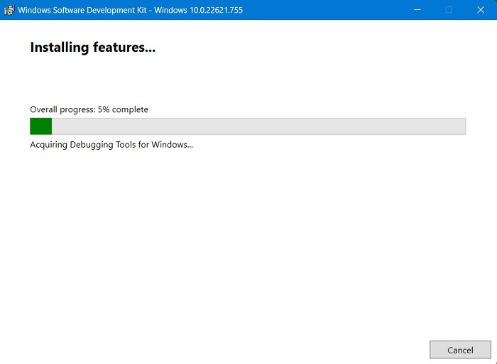 Unexpected Store Installing Windbg