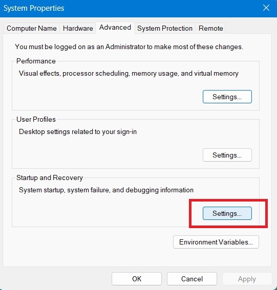 Unexpected Store System Properties Settings