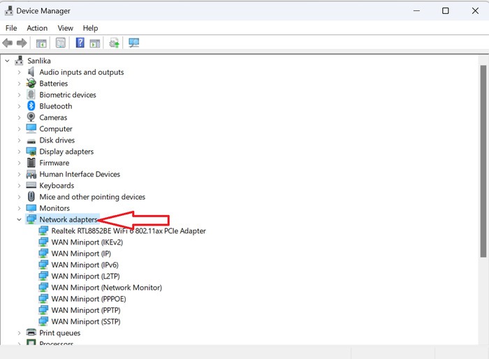 WiFi-Network-Not-Showing-Up- Network-Adapters