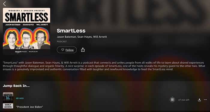 Amazon Music Prime Changes Smartless