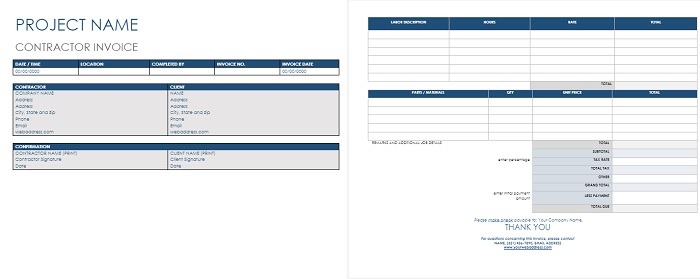Best Invoice Templates For Google Docs Complexcontractor