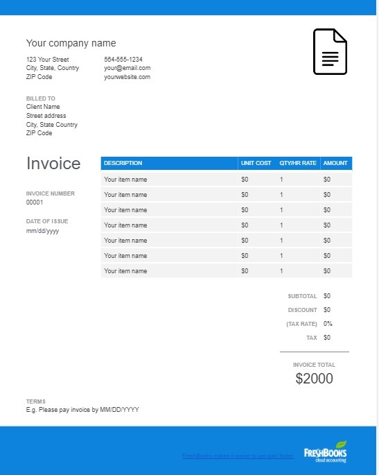 Best Invoice Templates For Google Docs Invoice Fresh