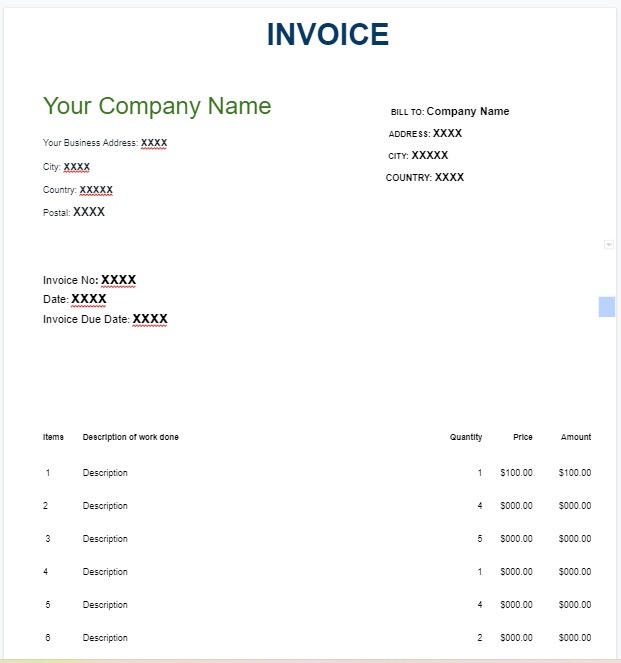 Best Invoice Templates For Google Freelance