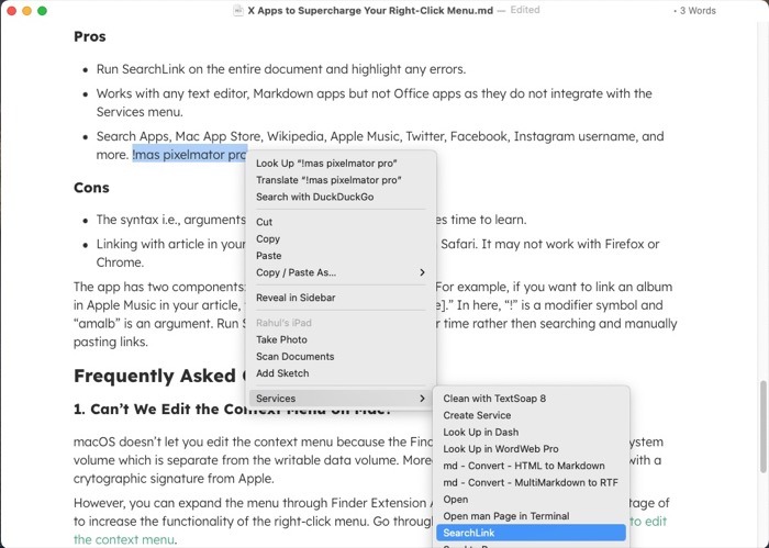 Demonstration Of Searchlink Utility