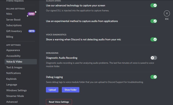 Discord Stream Lag Fix Reset Settings