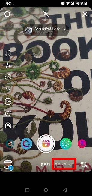 Find Reel Templates Instagram Switch Tab