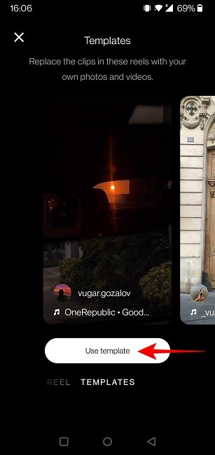 Find Reel Templates Instagram Use Template