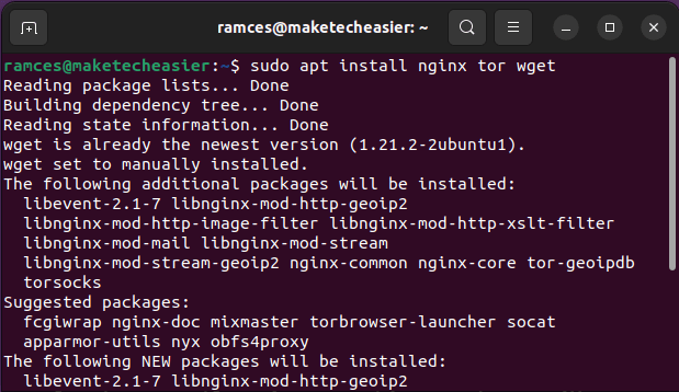 Host Tor Website Linux 05 Download Packages