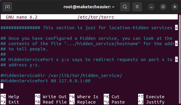 Host Tor Website Linux 09 Torrc Hidden Services