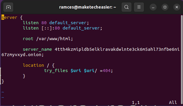 Host Tor Website Linux 12 Sample Server Configuration