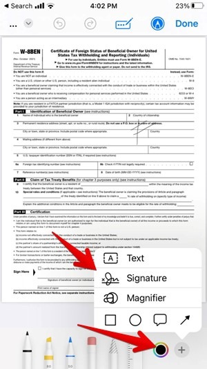 Iphone Gmail Pdf Markup Signature