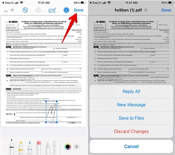 Iphone Mail Pdf Markup Sign Save