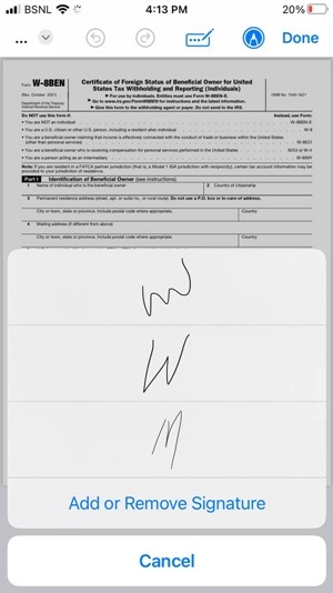 Iphone Sign Multiple Choose