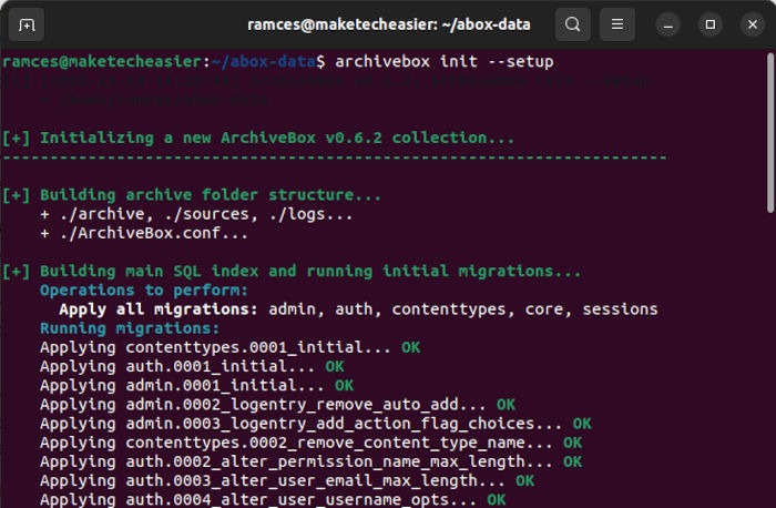 Install Archivebox Linux 08 Create New Archivebox Repository