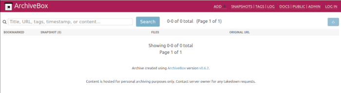 Install Archivebox Linux 12 Web Gui Running