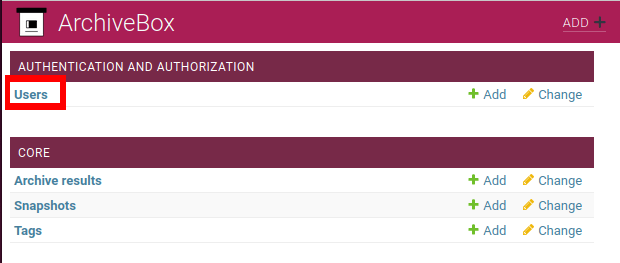 Install Archivebox Linux 25 Select Users Link