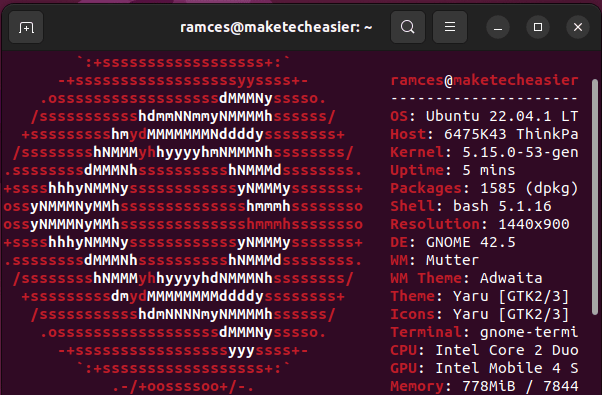 Install Kali Linux 05 Ubuntu Neofetch