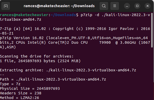 Install Kali Linux 07 Extract Kali Files