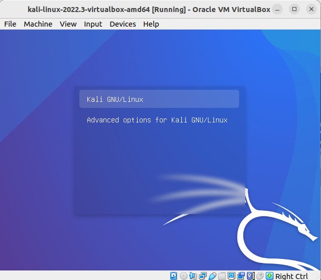 Install Kali Linux 12 Bootloader Menu