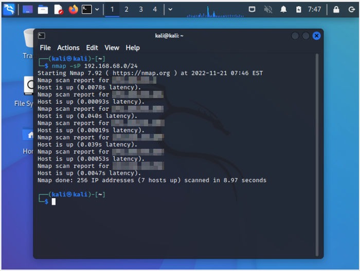 Install Kali Linux 16 Run Nmap Sample