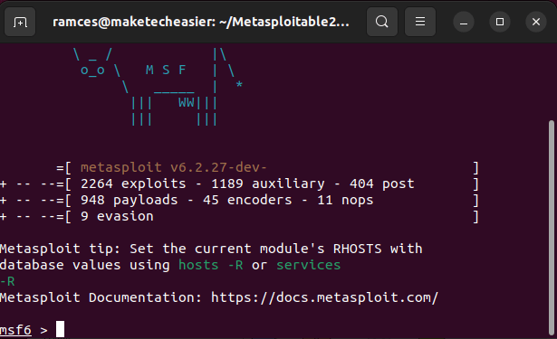 Install Metasploit Linux 02 Sample Console