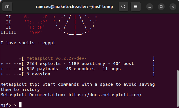 Install Metasploit Linux 11 First Run Msfconsole