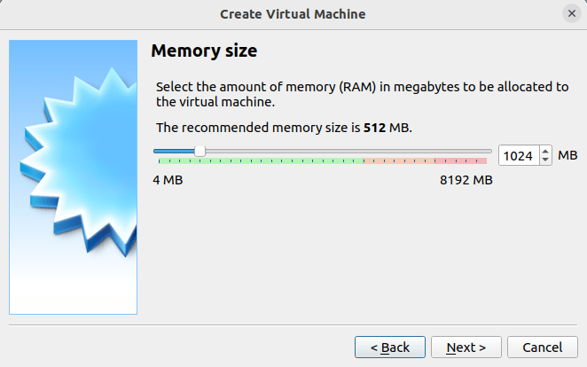 Install Metasploit Linux 17 Setup Memory Size