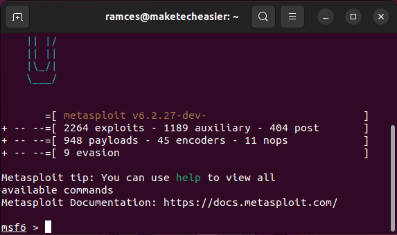 Install Metasploit Linux 27 Msfconsole Load