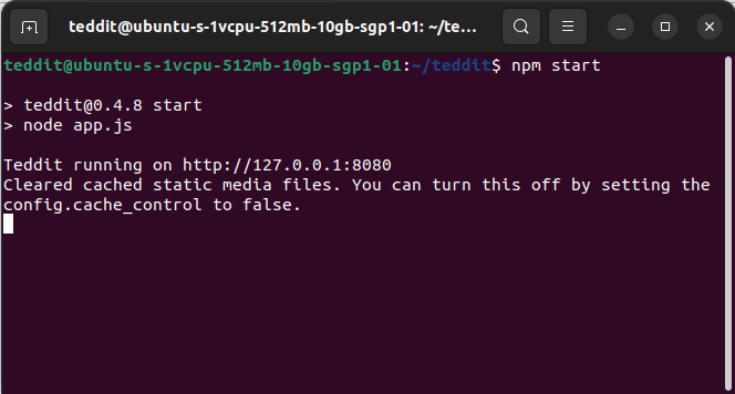 Install Teddit Linux 08 Test Run Teddit